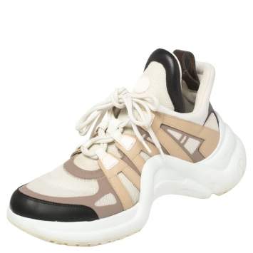 Pre Owned Louis Vuitton Multicolor Mesh and Leather Archlight Sneakers Size 42