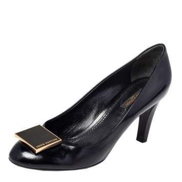 Heartbreaker leather heels Louis Vuitton Black size 37.5 EU in
