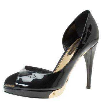 Patent leather heels Louis Vuitton Black size 36.5 EU in Patent leather -  25747153