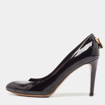 Pre Owned Louis Vuitton Burgundy Patent Leather Oh Really! Pumps Size 38.5