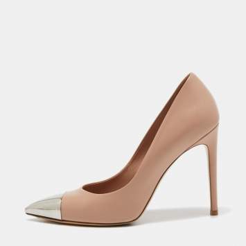 Pre Owned Louis Vuitton Beige Leather Urban Twist Pumps Size 39