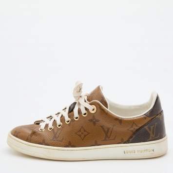 Pre Owned Louis Vuitton Monogram Reverse Canvas Frontrow Sneakers Size 37