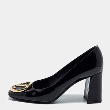 Pre Owned Louis Vuitton Black Patent Leather Madeleine  Pumps Size 39