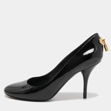 Pre Owned Louis Vuitton Black Patent Leather Oh Really Pumps Size 37.5