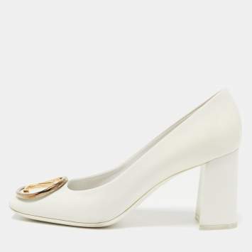 Pre Owned Louis Vuitton White Patent Leather Madeleine Pumps Size 39