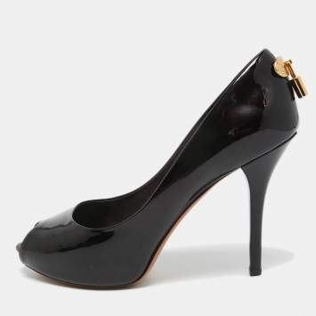 Pre Owned Louis Vuitton Burgundy Patent Leather Oh Really! Pumps Size 38