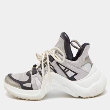 Pre Owned Louis Vuitton Tricolor Mesh and Leather Archlight Sneakers Size 39