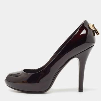 Pre Owned Louis Vuitton Black Patent Leather Oh Really! Pumps Size 35.5