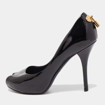 Pre Owned Louis Vuitton Black Patent Leather Oh Really! Pumps Size 37