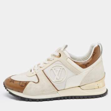 Pre Owned Louis Vuitton Multicolor Patent and Mesh Run Away Sneakers Size 35.5