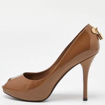 Louis Vuitton Brown Patent Leather Oh Really!  Pumps Size 37