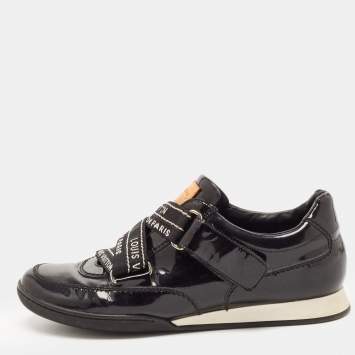 Pre Owned Louis Vuitton Black Patent Leather Sneakers Size 36