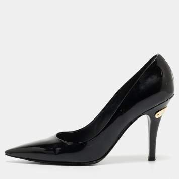 Pre Owned Louis Vuitton Black Patent Leather Pumps Size 37