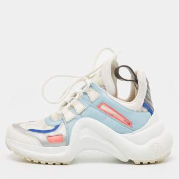 Pre Owned Louis Vuitton Multicolor Leather and Mesh Archlight  Sneakers Size 36