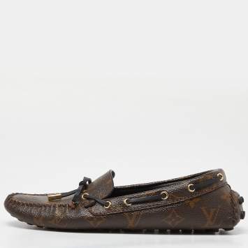 Pre Owned Louis Vuitton Monogram Canvas Gloria Flat Loafers Size 39