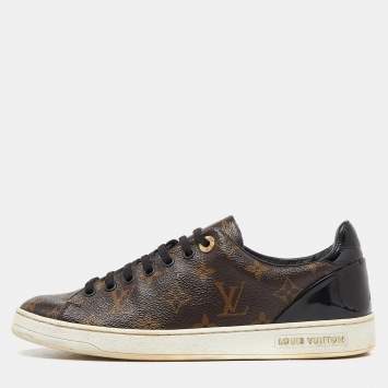 Pre Owned Louis Vuitton Monogram Canvas Frontrow Sneakers Size 38.5