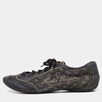 Pre Owned Louis Vuitton Monogram Canvas and Leather Low Top Sneakers Size 40