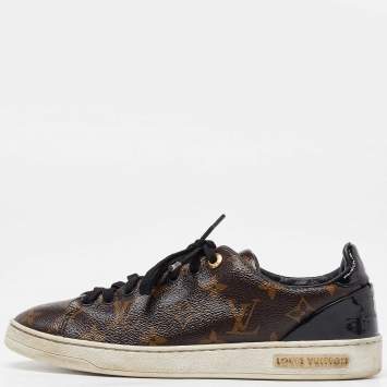 Pre Owned Louis Vuitton Monogram Canvas Frontrow Sneakers Size 38