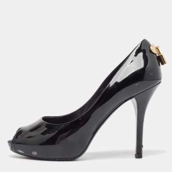 Pre Owned Louis Vuitton Black Patent Leather Oh Really! Pumps Size 36