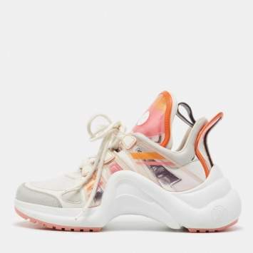 Pre Owned Louis Vuitton Multicolor Leather and PVC Archlight  Sneakers Size 38