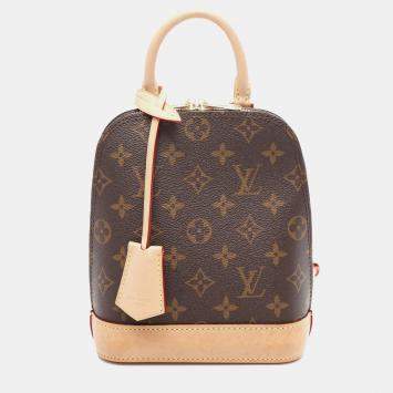 Pre Owned Louis Vuitton Brown Monogram Alma Backpack