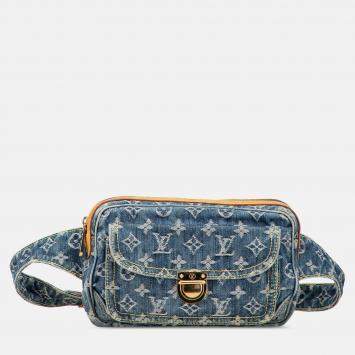 Pre Owned Louis Vuitton Monogram Blue Denim Bum Bag