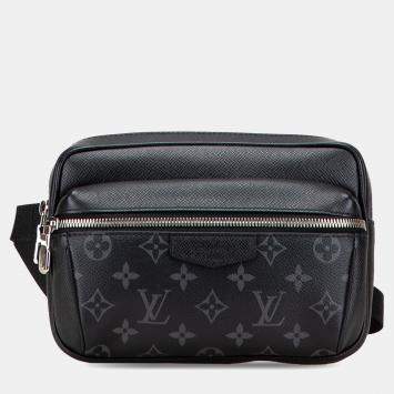 Pre Owned Louis Vuitton Black Monogram Taigarama Outdoor Bumbag