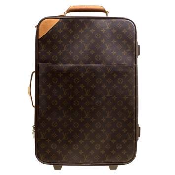 Pre Owned Louis Vuitton Monogram Canvas Pegase Light 55 Luggage