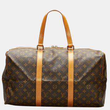 Pre Owned Louis Vuitton Brown Monogram Sac Souple 45
