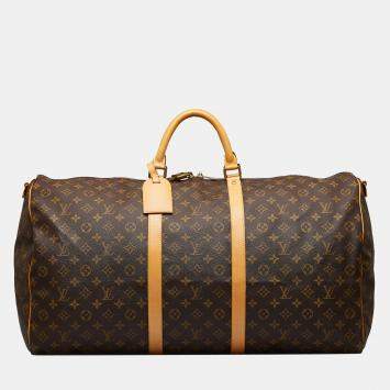 مملوكة مسبقًا Louis Vuitton Brown Monogram Keepall Bandouliere 60
