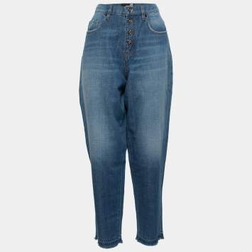 Pre Owned Love Moschino Blue Light Wash Denim Straight Leg  Jeans M Waist 28"
