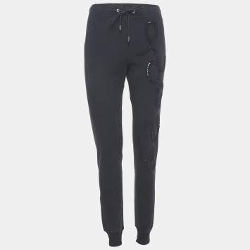 Pre Owned بنطلون رياضي لوف موسكينو  قطن تريكو أزرق بابليك لوف مقاس صغير - سمول 