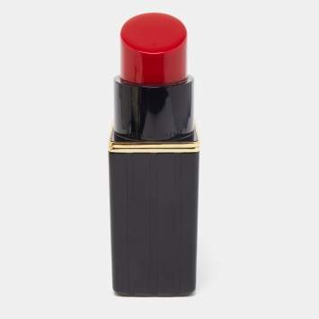 Pre Owned Lulu Guiness Black/Red Perspex Lipstick Clutch