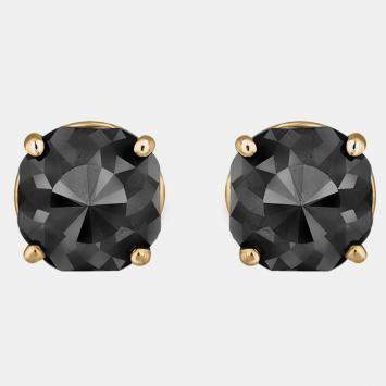 14K Yellow Gold Black Stone Stud Earrings (Appox 5.00 cts)