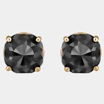 14K Yellow Gold Black Stone Stud Earrings (Appox 6.00 cts)