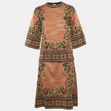 M Missoni Multicolor Patterned Knit Skirt and Top Set M/L