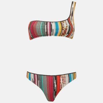 Pre Owned مي سوني بيكيني محبوك لوريكس متعدد الألوان (مقاس صغير)
