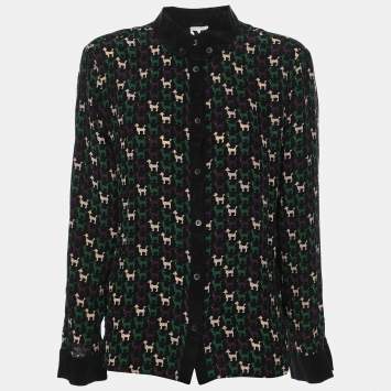 Pre Owned M Missoni Multicolor Silk Long Sleeve Shirt M