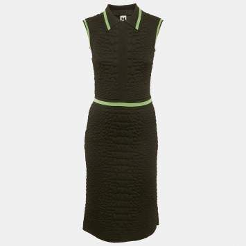 M Missoni Black Textured Knit Sleeveless Midi Dress M