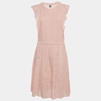 Pre Owned M Missoni Light Pink Knit Short Dress L