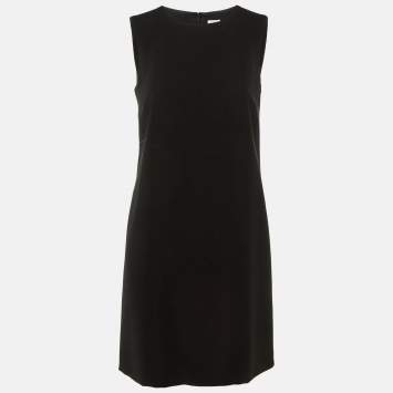 Pre Owned M Missoni Black Crepe Sleeveless Shift Dress S