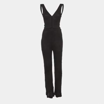 Pre Owned M Missoni Black Knit Back-Open Jumpsuit S