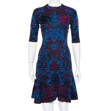Pre Owned M Missoni Multicolor Wool Knit Paneled Dress M