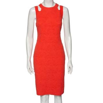 Pre Owned M Missoni Pink Floral Jacquard Sleeveless Sheath Dress M