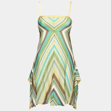Pre Owned M Missoni Multicolor Knit Sleeveless Dress S