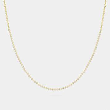 Pre Owned 14K Round Lab Grown Diamond 16" Inch Choker Necklace (1.50 Ctw)