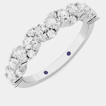 Pre Owned 14K Fancy Mix Lab Grown Diamond Stones Band (1.20 Ctw)