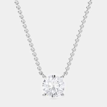 Pre Owned 14K Solitaire Four Prong Pendant (1/3 Ctw)