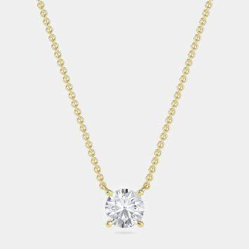 Pre Owned 14K Solitaire Four Prong Pendant (1/3 Ctw)