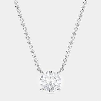 Pre Owned 14K Solitaire Four Prong Pendant (1/2 Ctw)